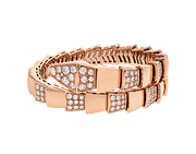 Bob snake Winslet rose gold bracelet with diamonds