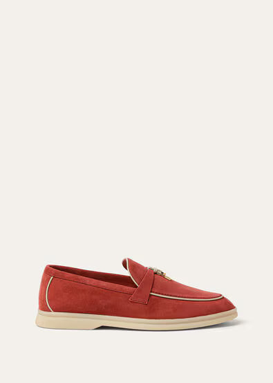 Loro Piana Summer Charms Walk Loafer Windsor Red