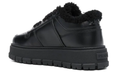 Prada Shearling-trim Flatform Sneakers 