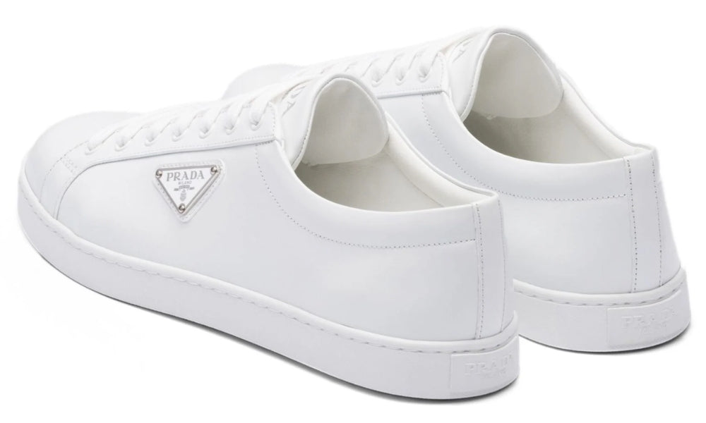 Prada Brushed Leather Sneaker 'White'