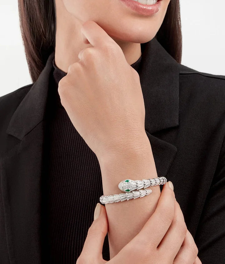 Bob snake Adjani white gold bracelet set with diamonds