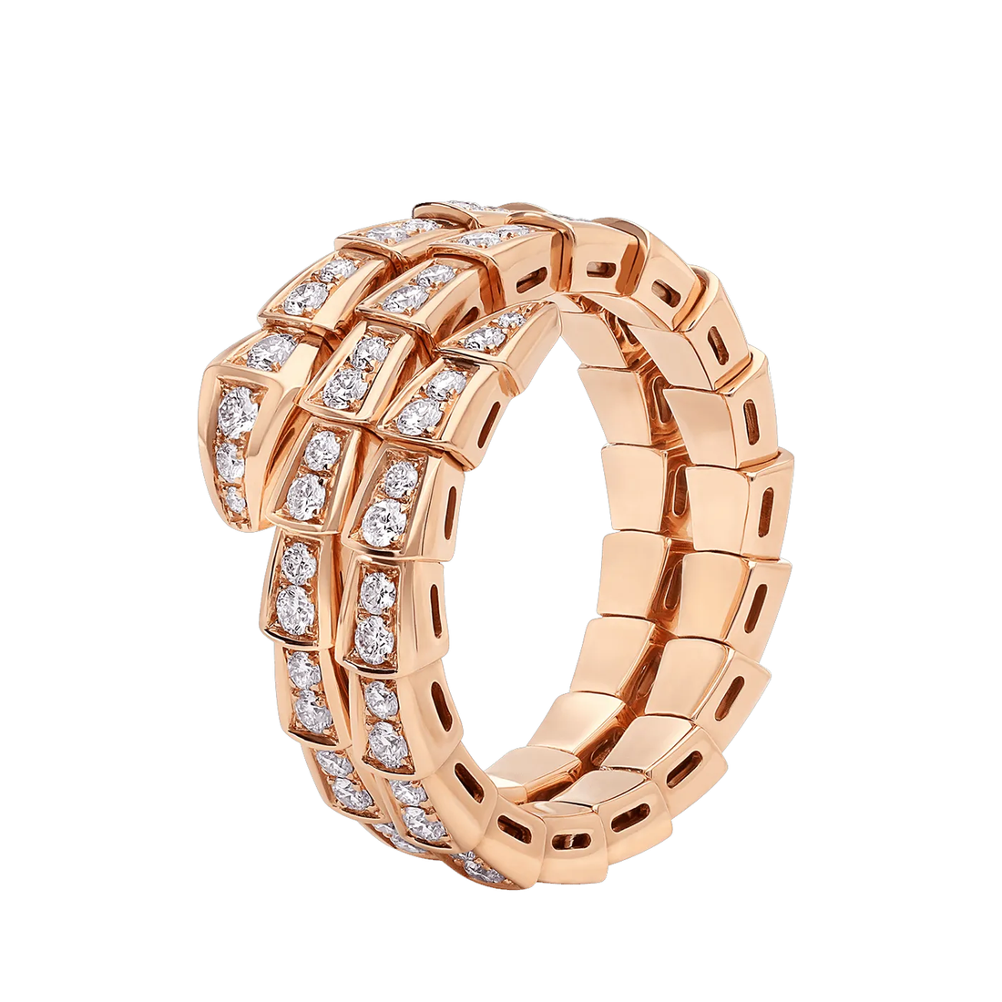 Bob Snake Viper two-coil 18 kt rose gold ring