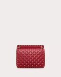 MEDIUM NAPPA ROCKSTUD SPIKE BAG ROSSO VALENTINO