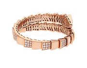 Bob snake Winslet rose gold bracelet with diamonds