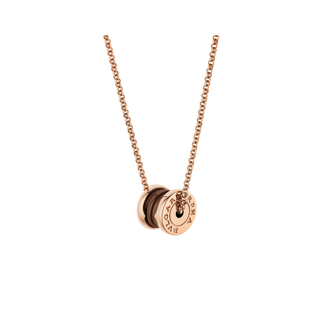 Bob Rollers Adolph necklace with rose gold chain and pendant in rose gold and cermet