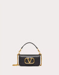 VALENTINO GARAVANI LOCÒ SMALL SHOULDER BAG IN CALFSKIN GREEN