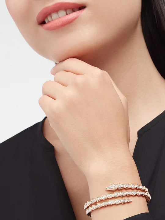 Bob Snake rose gold rose gold Diamond Bracelet