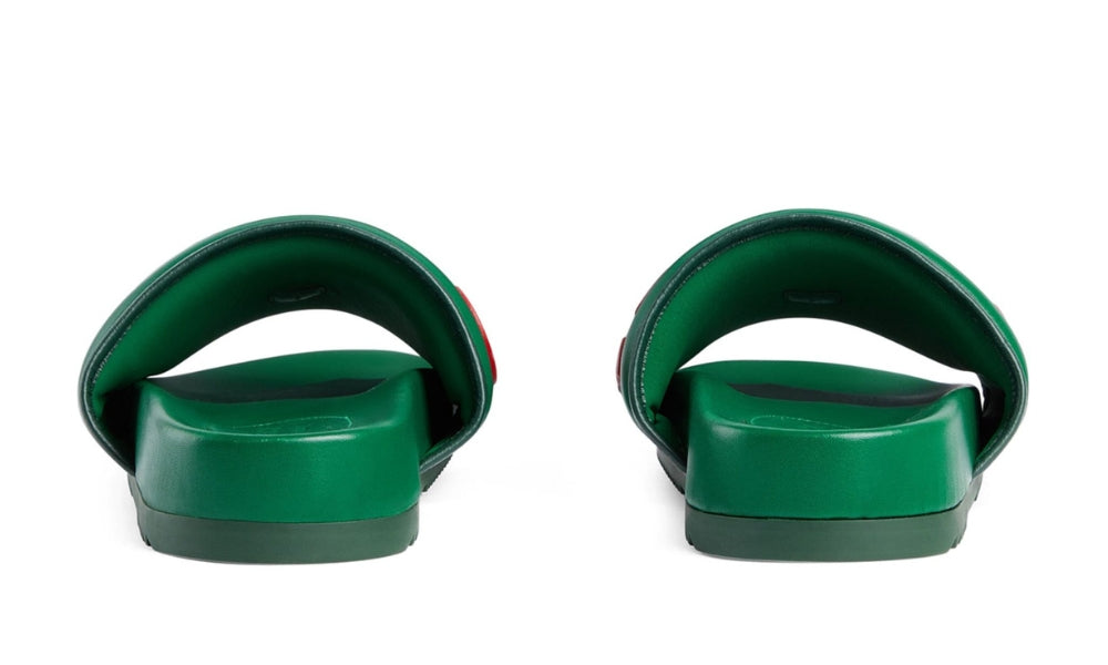 Gucci  Leather Logo Slides
