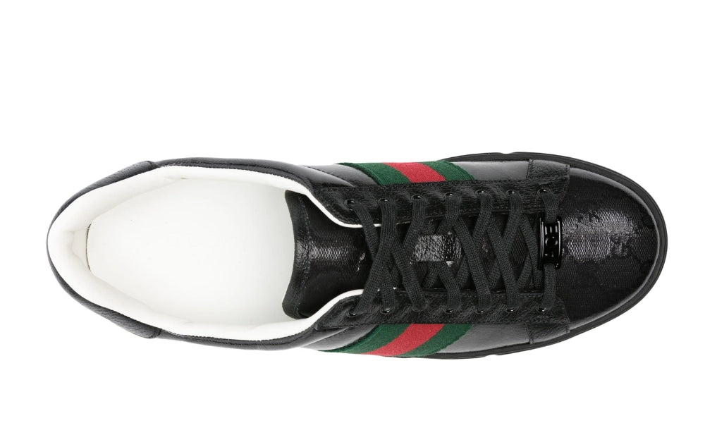 Gucci  Ace GG Crystal canvas sneakers 'Black'