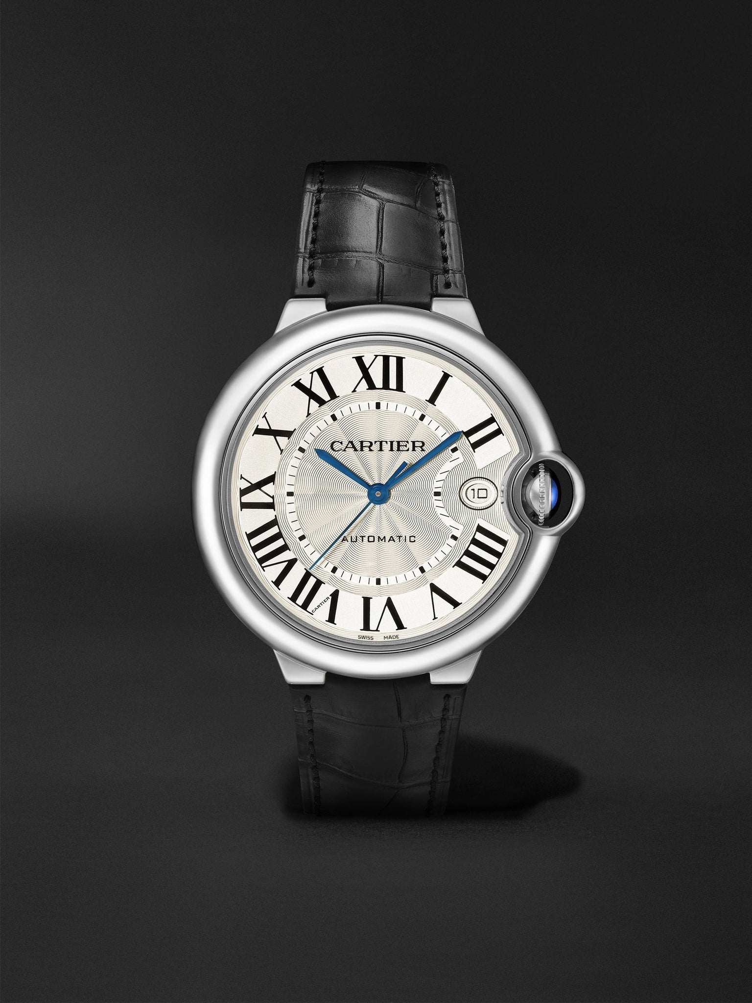 Automatic 40mm Stainless Steel and Alligator Watch, Ref. No. WSBB0039