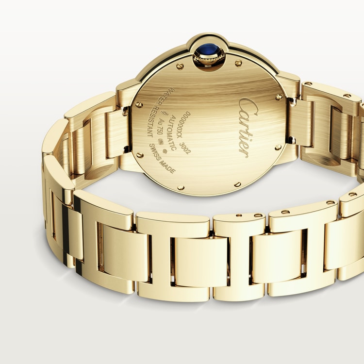 42 mm, movimiento mecánico de carga automática, oro amarillo, acero