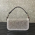 SMALL VALENTINO GARAVANI LOCÒ SHOULDER BAG WITH RHINESTONES