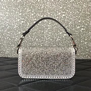 SMALL VALENTINO GARAVANI LOCÒ SHOULDER BAG WITH RHINESTONES