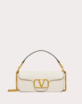 VALENTINO GARAVANI LOCÒ CALFSKIN SHOULDER BAG BLACK