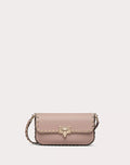 VALENTINO GARAVANI ROCKSTUD SHOULDER BAG IN GRAINY CALFSKIN POUDRE