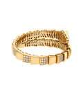 Bob snake Huppert yellow gold bracelet set with diamonds