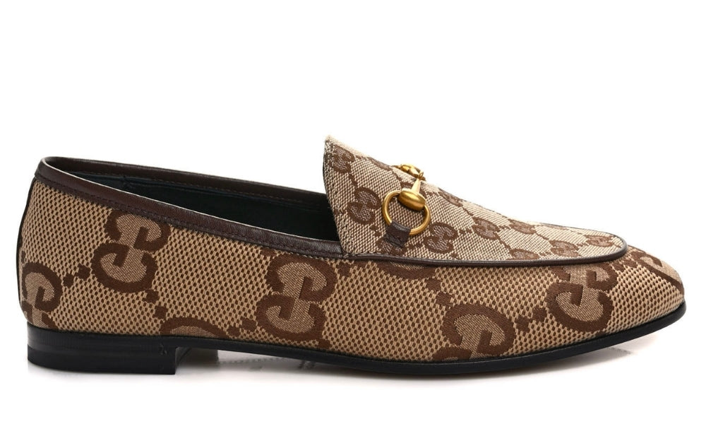 Women's Maxi GG Gucci Jordaan Loafer 'Camel Ebony'