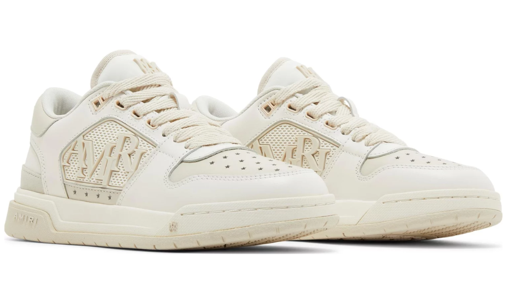 Amiri Classic Low 'Logo - White Alabaster'