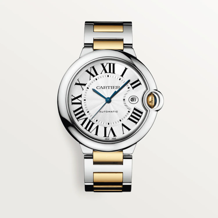 42 mm, movimiento mecánico de carga automática, oro amarillo, acero
