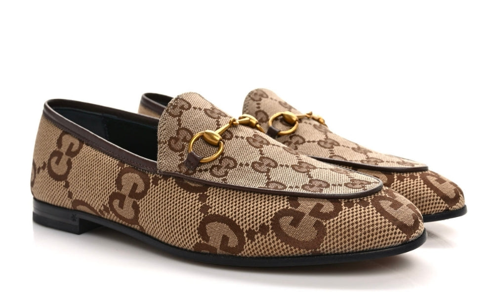 Women's Maxi GG Gucci Jordaan Loafer 'Camel Ebony'