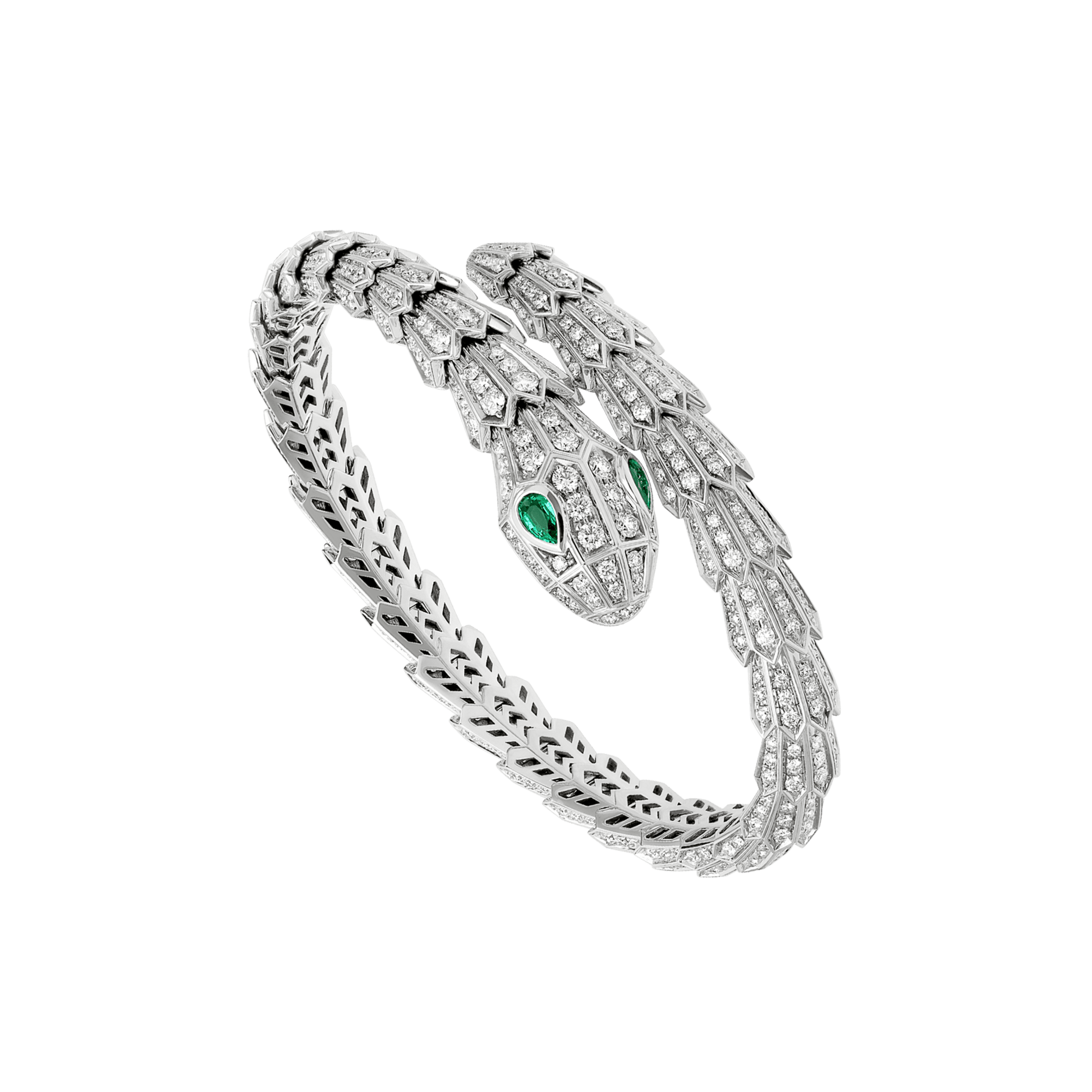 Bob snake Adjani white gold bracelet set with diamonds