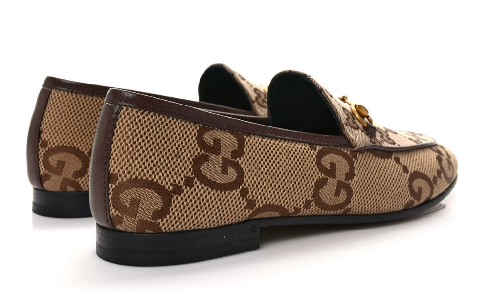 Women's Maxi GG Gucci Jordaan Loafer 'Camel Ebony'