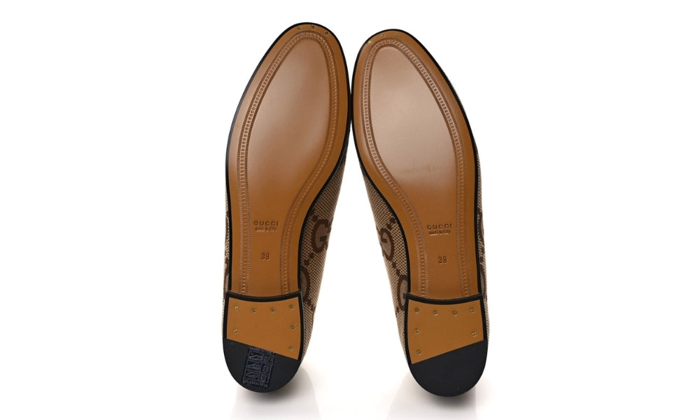 Women's Maxi GG Gucci Jordaan Loafer 'Camel Ebony'