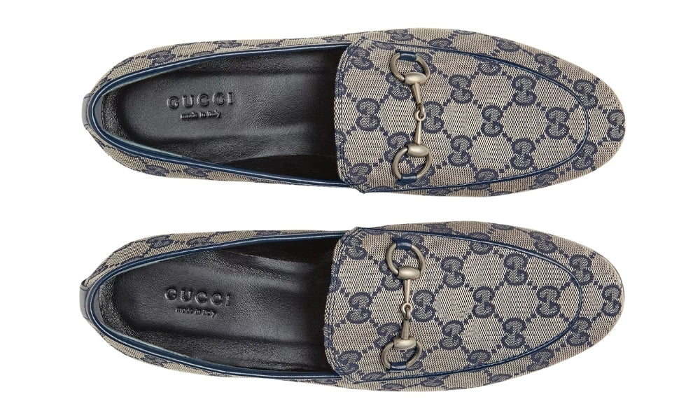 Women's Gucci Jordaan Loafer 'Beige Blue'