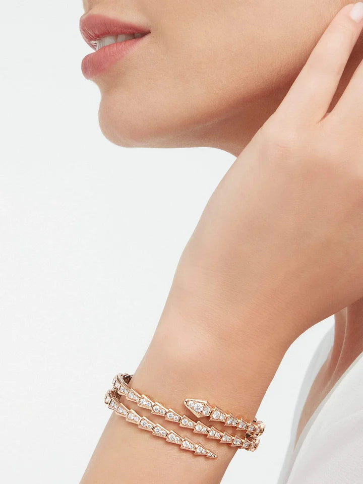 Bob Snake rose gold rose gold Diamond Bracelet
