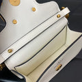 VALENTINO GARAVANI LOCÒ SMALL SHOULDER BAG IN CALFSKIN LIGHT IVORY