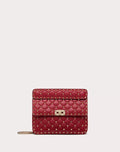 MEDIUM NAPPA ROCKSTUD SPIKE BAG ROSSO VALENTINO