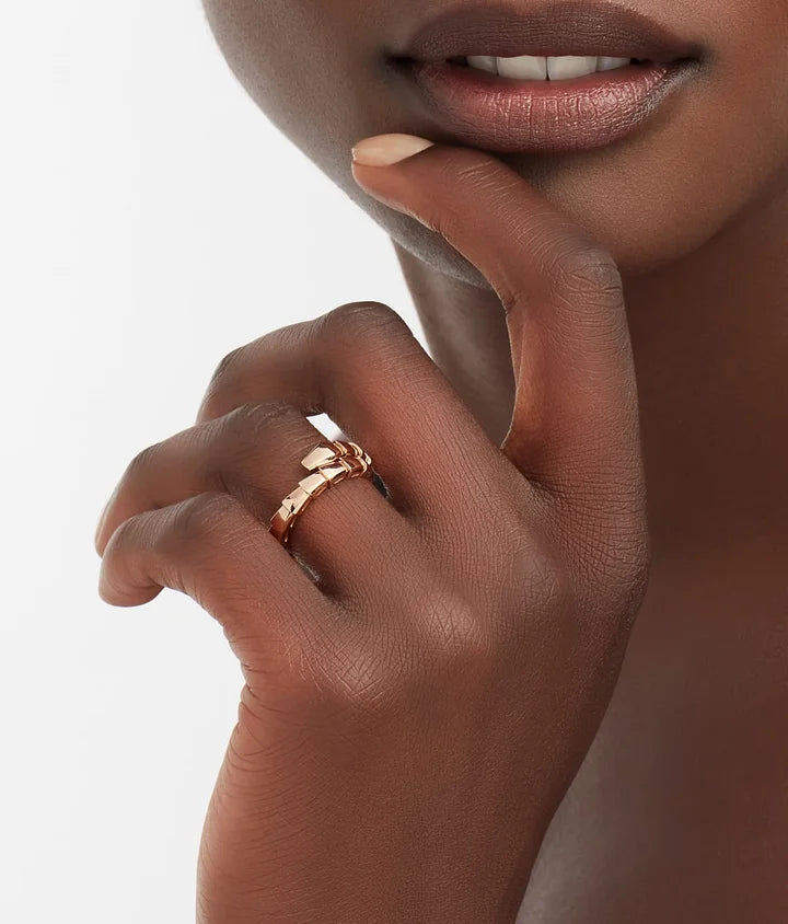 Bob snake Winslet rose gold ring