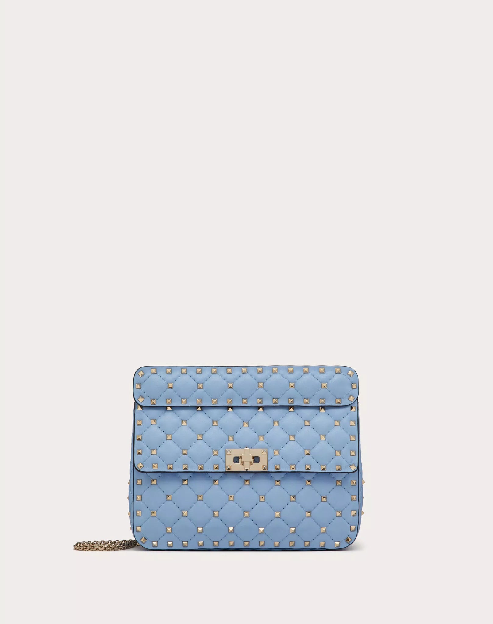MEDIUM NAPPA ROCKSTUD SPIKE BAG AZURE