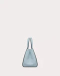 VALENTINO GARAVANI ALLTIME SMALL HANDBAG IN GRAINY CALFSKIN PORCELAIN BLUE