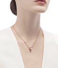 Bob snake datong rose gold necklace with pendant set with mother-of-pearl elements