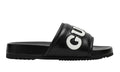Gucci Black Leather Slide With Logo