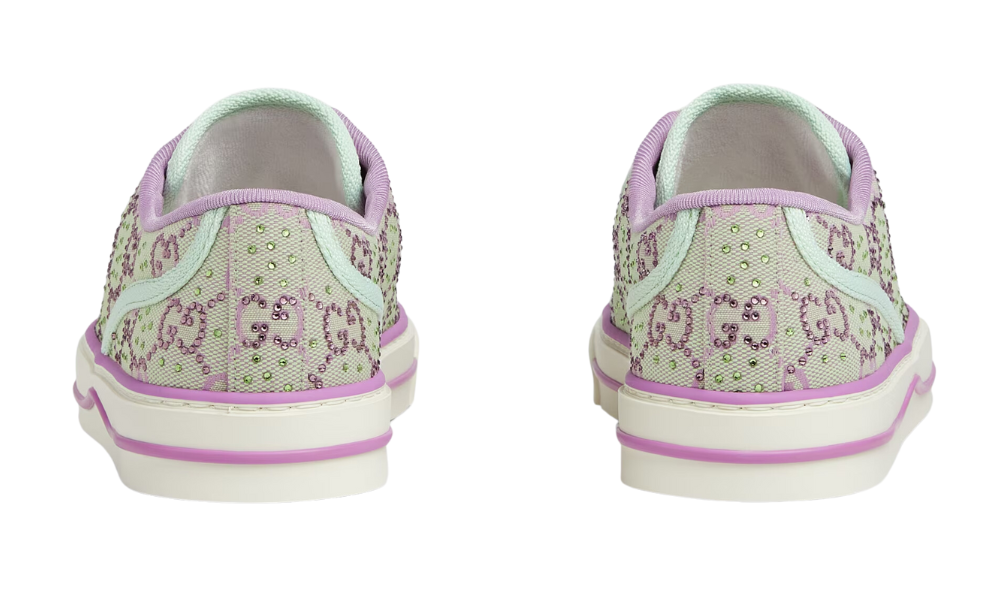 Gucci Tennis 1977 'GG Crystals - Pale Green Lilac'