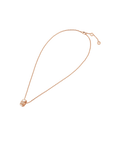 Bob snake elegant rose gold pendant necklace set with pavé diamonds and white mother-of-pearl elements