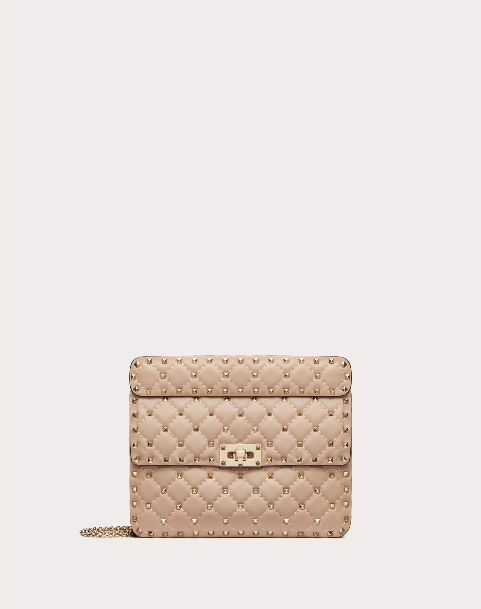 MEDIUM NAPPA ROCKSTUD SPIKE BAG POUDRE