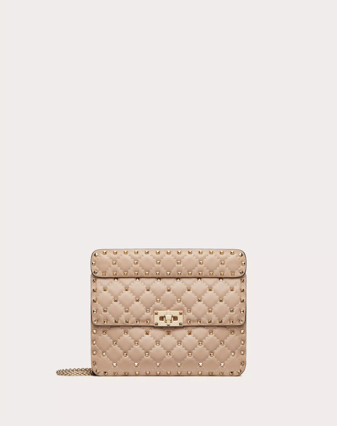 MEDIUM NAPPA ROCKSTUD SPIKE BAG POUDRE