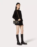 VALENTINO GARAVANI LOCÒ CALFSKIN SHOULDER BAG BLACK