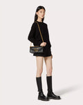 VALENTINO GARAVANI LOCÒ CALFSKIN SHOULDER BAG BLACK
