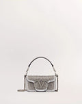 SMALL VALENTINO GARAVANI LOCÒ SHOULDER BAG WITH RHINESTONES