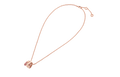 Bob Snake elegant rose gold pendant necklace set with rubies on the head.