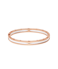 Bob Rollers Cara bracelet in rose gold with white ceramic.