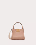 VALENTINO GARAVANI ALLTIME SMALL HANDBAG IN GRAINY CALFSKIN ROSE CANNELLE