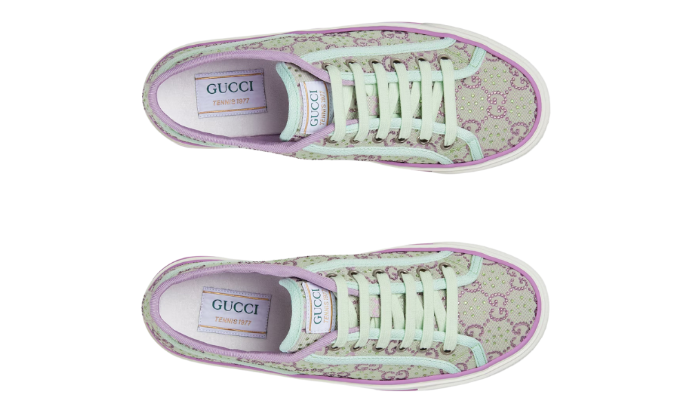 Gucci Tennis 1977 'GG Crystals - Pale Green Lilac'