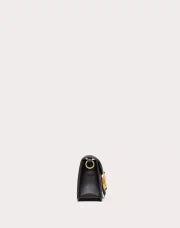 VALENTINO GARAVANI LOCÒ CALFSKIN SHOULDER BAG BLACK