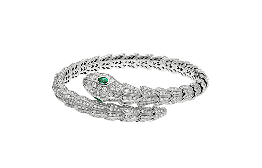 Bob snake Adjani white gold bracelet set with diamonds