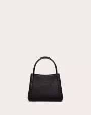 VALENTINO GARAVANI ALLTIME SMALL HANDBAG IN GRAINY CALFSKIN BLACK